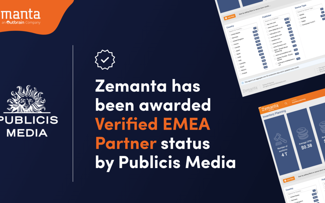 Zemanta is a Proud Verified Partner for Publicis EMEA
