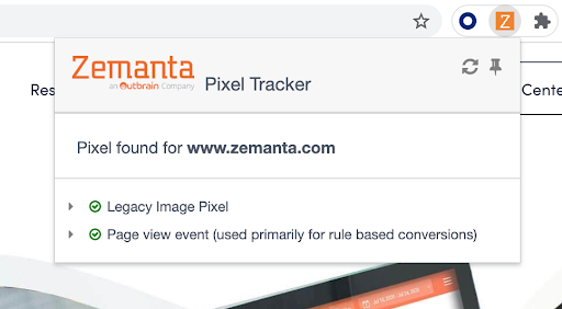 Zemanta Pixel Helper Chrome extension is now available